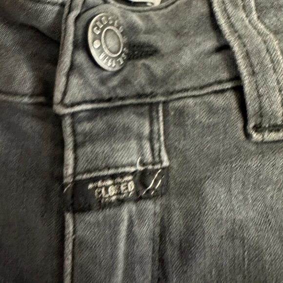 Closed Jeans BAKER Candiani Denim Grey Made in Italy Raw Chewed Hem - Picture 12 of 16